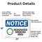 Signmission Designated Smoking Area, 24 in W x Rectangle, Aluminum OS-2PACK-NS-A-1824-L-15402 - alternate 7